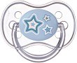 Синя силиконова залъгалка със симетрична форма - От серия "Newborn Baby" - 