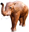 Хартиен свят: Слон - 3D модел за сглобяване - 