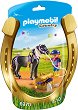 Детски конструктор Playmobil - Ездач на пони със звезди - От серията Country - 