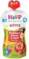 Био плодова закуска ябълки с ягоди и банан HiPP HiPPiS - 100 g, за 4+ месеца - 