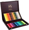 Цветни акварелни моливи в дървена кутия - Prismalo - Комплект от 80 цвята от серията "Artist" - 