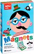 Образователни магнити Apli Kids - Забавни личица - 30 магнита - 