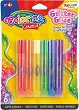 Лепило с брокат Colorino Kids Rainbow - 6 цвята x 10.5 ml - 