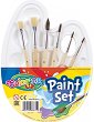 Четки за рисуване Colorino Kids Paint Set - 6 броя с палитра - 