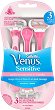 Gillette Venus Sensitive - Дамски самобръсначки от серията Venus, 3 броя - 