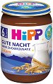 HIPP - Био млечна каша "Лека нощ" със 7 зърна - Бурканче от 190 g за бебета над 6 месеца - 