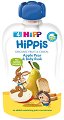 HIPP HiPPiS - Био забавна плодова закуска ябълка, круша и бебешки сухари - Опаковка от 100 g за бебета над 4 месеца - 