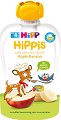 HIPP HiPPiS - Био забавна плодова закуска ябълка и банан - Опаковка от 100 g за бебета над 4 месеца - 