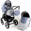 Бебешка количка 2 в 1 Adbor Zipp - С лятна седалка, кош за кола, чанта и аксесоари - 