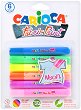 Неонови бои за текстил с 3D ефект Carioca - Комплект от 6 цвята x 10.5 ml - 