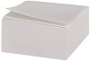 Бяло хартиено кубче - С 300 квадратни листчета с размери 7 x 7 cm - 
