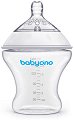 Бебешко шише BabyOno - 180 ml, от серията Natural Nursing, 0+ м - 