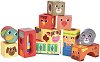 Активни кубчета - Животните във фермата - Дървени образователни играчки - 