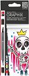 Акварелни маркери Marabu King of Bubblegum - Комплект от 6 цвята от серията Graphix - 