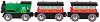 Пътнически влак с парен локомотив - Детска дървена играчка от серията "Hape: Влакчета" - 
