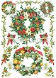Декупажна хартия Calambour - Коледни венци 278 - От серията Digital Collection Mulberry - 