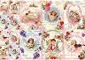 Декупажна хартия - Ангели и цветя 265 - От серията Digital Collection Mulberry - 