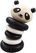 Дрънкалка - Панда - Бебешка дървена играчка - 
