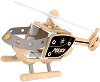 Дървен конструктор Classic World - Полицейски хеликоптер - 