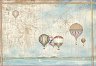 Декупажна хартия Stamperia - Балони над плажа - 50 x 35 cm - 