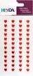 Декоративни стикери Heyda - Червени сърца - 48 броя - 