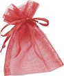 Торбичка за подарък от органза KPC - Светло червена