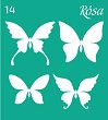 Самозалепващ шаблон Rosa - Пеперуди - 9 x 10 cm - 