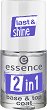 Essence Last & Shine 2 in 1 Base & Top Coat - База и топ лак за нокти 2 в 1 - 
