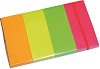 Самозалепващи неонови индекси - 4 цвята по 50 листчета с размер 2 x 5 cm - 