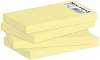 Жълти самозалепващи листчета OfficeZone - 100 листчета с размер 7.5 x 12.5 cm - 