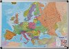 Двустранна магнитна бяла дъска с карта на Европа - Размер 90 x 120 cm -