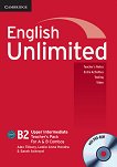 English Unlimited - Upper-Intermediate (B2): Книга за учителя към комплектите Combo A и Combo B + DVD-ROM - книга