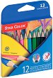 Къси цветни моливи - 12 цвята - 