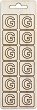 Буква G от шперплат Слънчоглед - 12 броя с размер 2 cm - 