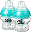 Бебешки шишета за хранене - Advanced Anti-Colic Plus 150 ml - Комплект от 2 броя със силиконов биберон за бебета от 0+ месеца - 