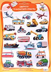 Златно ключе: Учебно табло - Светът на транспортните средства за 1., 2., 3., 4. подготвителна група - детска книга