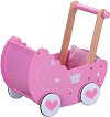Дървена количка за кукли Lelin Toys - 