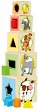 Кубчета с форми за сортиране - Животни - Дървена образователна играчка - 