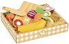 Дървени плодове и зеленчуци за рязане Vilac - С дъска и ножче за рязане - 