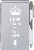 Тефтер с метални корици - Keep Calm And Ask Siri