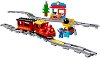 Влакова композиция с релси - Детски конструктор от серията "LEGO Duplo" - 