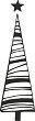 Гумен печат KPC Коледно дръвче - 2.1 x 7 cm - 