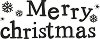 Гумен печат KPC Merry Christmas - 2 x 5.1 cm - 