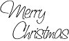 Гумен печат KPC Merry Christmas - 4.2 x 7 cm - 