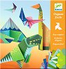 Оригами Djeco - Динозаври - Творчески комплект - 