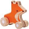 Дървена играчка за бутане PlanToys - Лисица - 