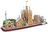 Барселона - 3D картонен пъзел от 186 части - 