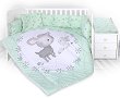 Бебешки спален комплект 5 части Lorelli Trend - За легла 60 x 120 cm, от серията Lamb Green - 