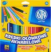 Акварелни моливи - Комплект от 12 или 24 цвятa с четка - 