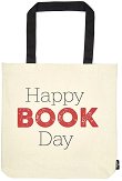 Текстилна чанта за книги - Happy Book Day - продукт